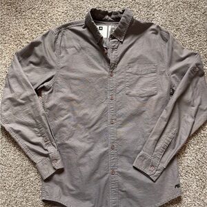 Men’s Burton AG Long Sleeve Button Down Shirt (Grey Size: M)
